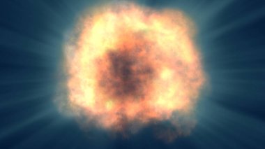 Uzayda ateş patlaması, soyut illüstrasyon