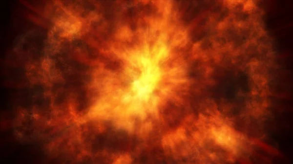 太空中的火焰爆炸 摘要说明 — 图库照片