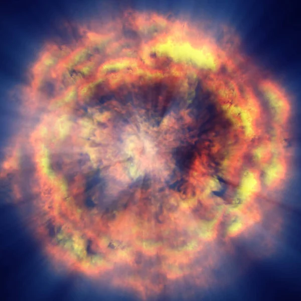 Fire Flame Ball Explosion Space Abstract Illustration — Stock Photo, Image