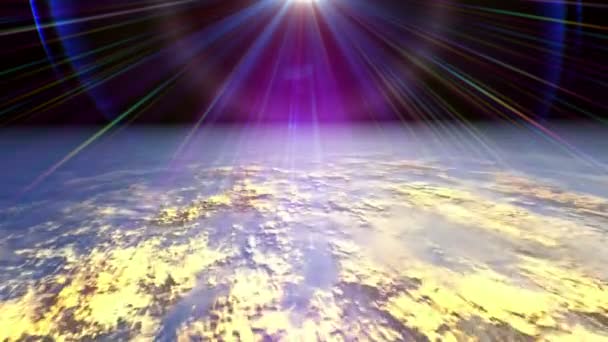 Παγκόσμια Ατμόσφαιρα Globe Πάνω Από Ψηλά Σύννεφα — Αρχείο Βίντεο