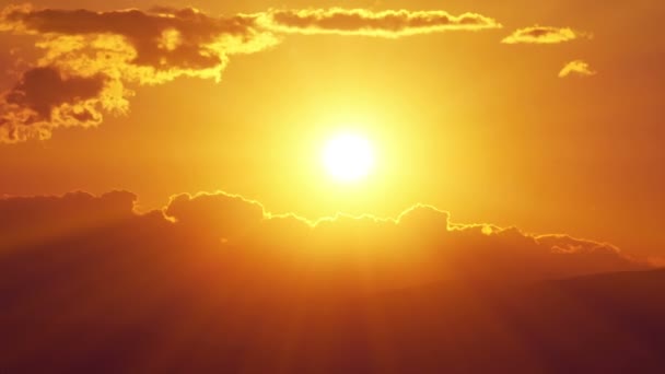 Zachód Słońca Słońce Promień Czas Upływu — Wideo stockowe