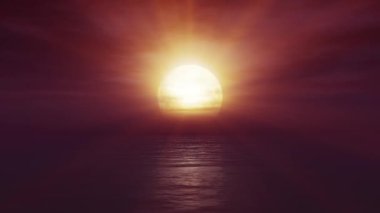 Deniz ve dolunay ışığı 4k