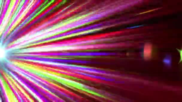 Luz Rayo Estrella Color Abstracto Movimiento — Vídeos de Stock