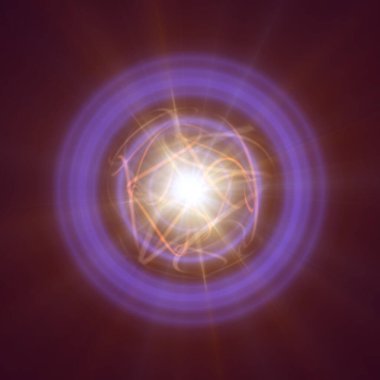 Yüksek manyetize edilmiş nötron yıldızı, soyut illüstrasyon