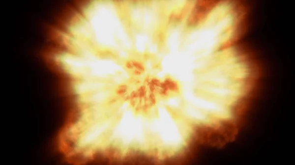 Eld Låga Boll Explosion Rymden Abstrakt Illustration — Stockfoto