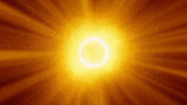 Partículas Abstratas Sol Erupção Solar Partículas Ilustração Render — Fotografia de Stock