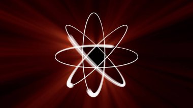 atom soyut ışık modeli, 3d illüstrasyon oluşturucu
