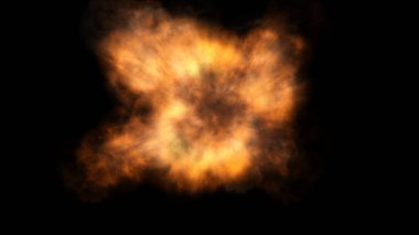 Uzayda ateş patlaması, soyut illüstrasyon