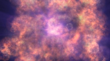 Uzayda ateş patlaması, soyut illüstrasyon