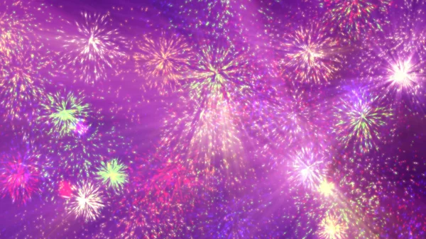 Fireworks Color Light Illustration Isolated Black Background — Stock Photo, Image