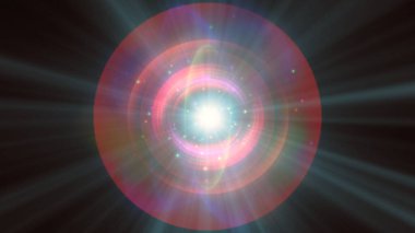 Atom ışığı ışıltısı soyut, 3 boyutlu resimleme