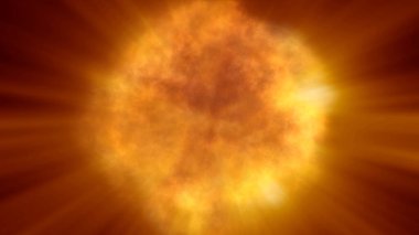 Uzayda ateş patlaması, soyut illüstrasyon