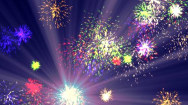 havai fişek rengi ışık çizimi siyah arkaplanda izole edildi