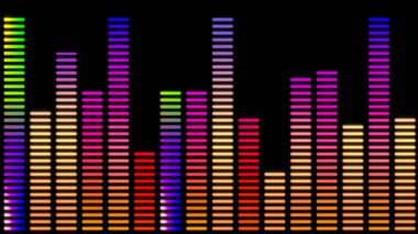 Dijital eşitleyici çubuk grafiği, Ses Dengeleyicisi Soyut Arkaplan illüstrasyonu