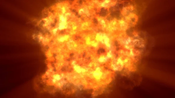 Fire Flame Ball Explosion Space Abstract Illustration — Stock Photo, Image