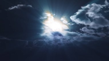 Gece vakti dolunay gökyüzü bulutu, 3 boyutlu resimleme