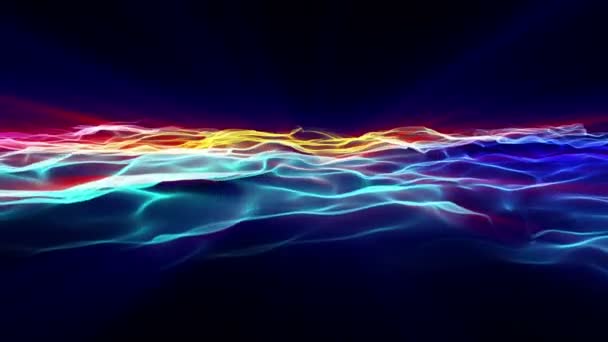 Nebulosa Color Onda Luz Brillo Movimiento Abstracto — Vídeos de Stock
