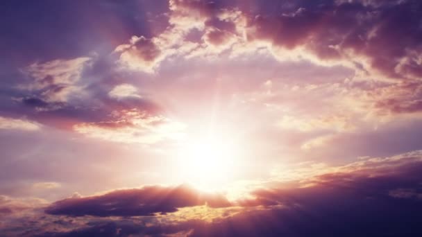 Zonsondergang Zon Straal Licht Tijd Verval — Stockvideo