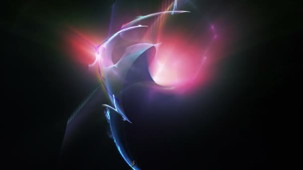 Nebulosa Espaço Neon Luz Abstrata — Vídeo de Stock
