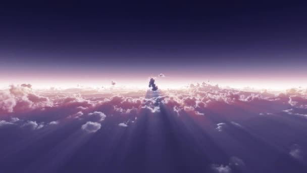 Високий Абстрактний Над Хмарами Пейзаж — стокове відео