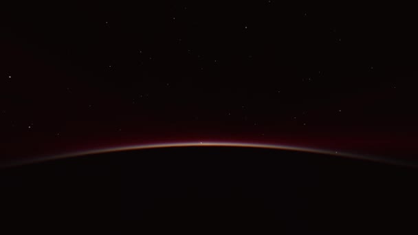 从太空中日出的行星4K — 图库视频影像