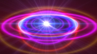 Soyut atom rengi arkaplan ışın ışığı halkaları