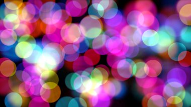 Bokeh soyut arkaplan çizimine sahip renkli daireler