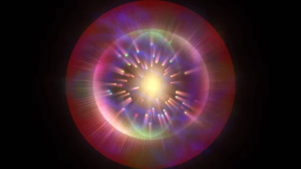 atom light ray glow abstract, 3d render illustration