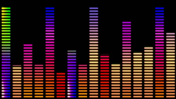 Digital Equalizer Bar Graph Sound Equalizer Abstract Background Illustration — Stock Photo, Image
