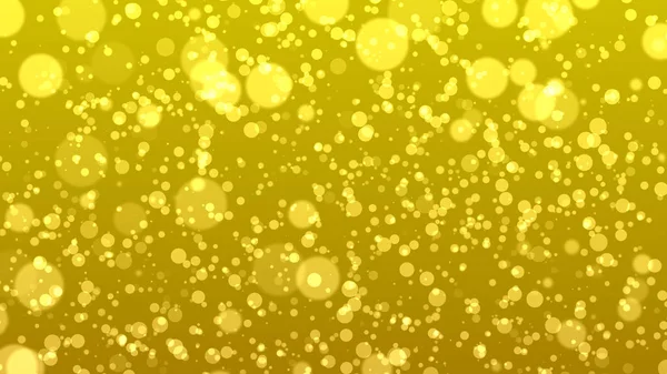 Astratto Bokeh Sfondo Giallo Particelle Illustrazione — Foto Stock