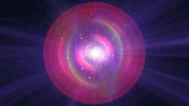 Atom ışığı ışıltısı soyut, 3 boyutlu resimleme