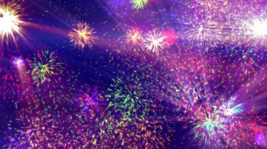 havai fişek rengi ışık çizimi siyah arkaplanda izole edildi