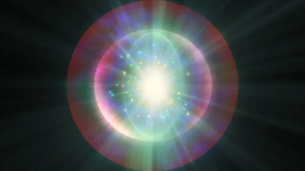 atom light ray glow abstract, 3d render illustration