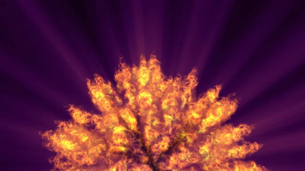 Tulipalo Liekki Pallo Räjähdys Avaruudessa Abstrakti Kuva — kuvapankkivalokuva