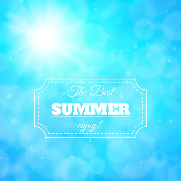 Summer poster, vector background — Stock Vector