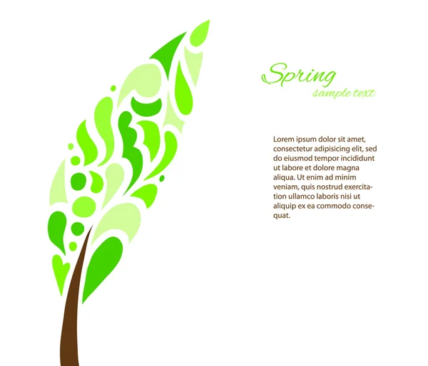 Wiosną drzewa na tle, grafika wektorowa — Wektor stockowy