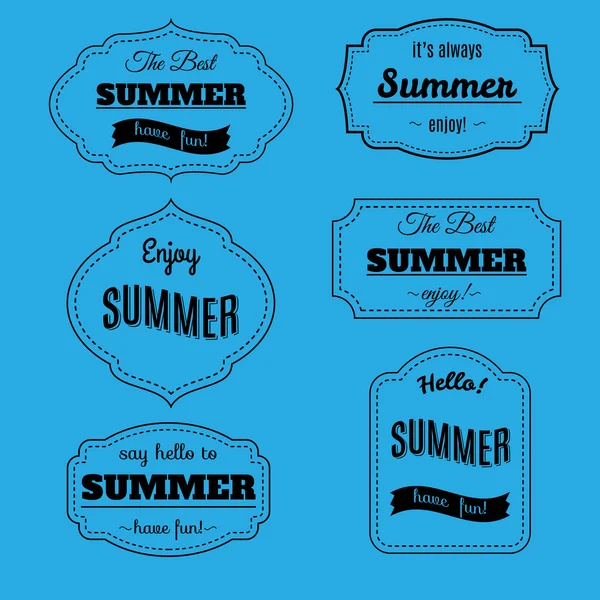 Set of summer labels — Stock Vector