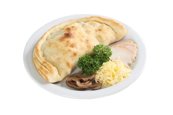 Calzone sur une plaque — Photo