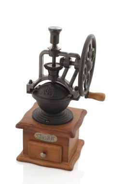 Vintage kahve öğütücü izole