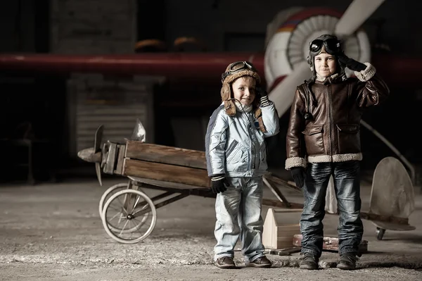 Young aviators — Stock Photo, Image