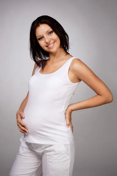 怀孕少女的画像 — 图库照片