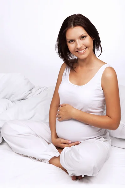 Portrait of the young pregnant girl — Stock Photo, Image