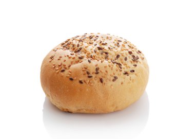 在编织的篮子里的芝麻包子