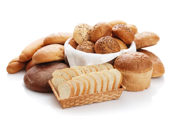 Куча разного хлеба — стоковое фото