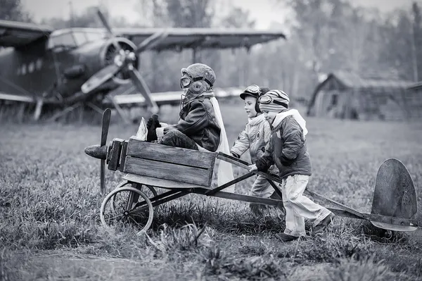 Jovens pilotos — Fotografia de Stock