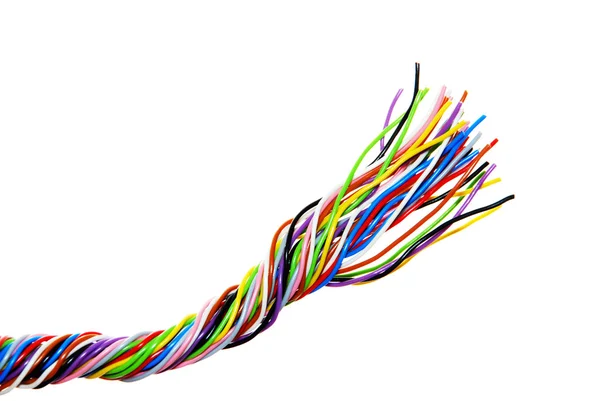 Multicolored   computer cables — Stock Photo, Image