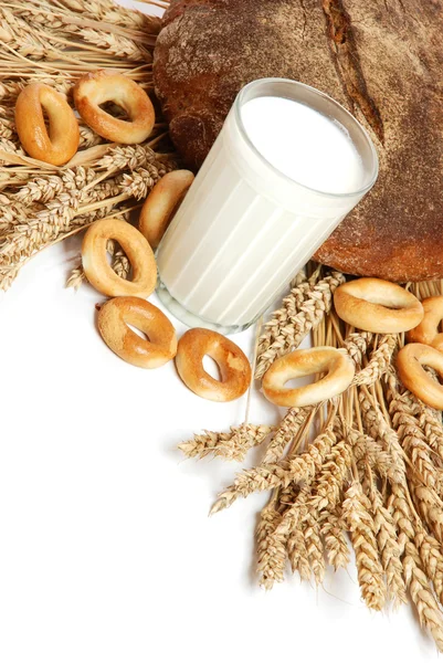 Bread with milk — Stock Photo, Image