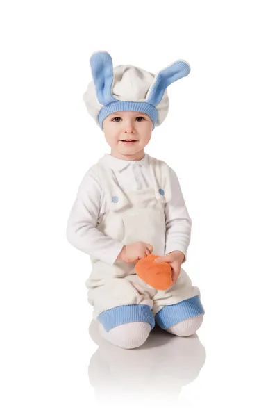 Das Kind im Anzug des Hasen — Stockfoto