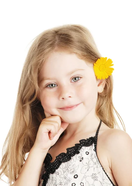 Girl with flower — Stock Photo, Image