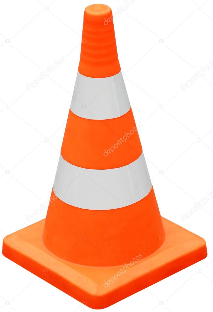 Road obstacle on a white background